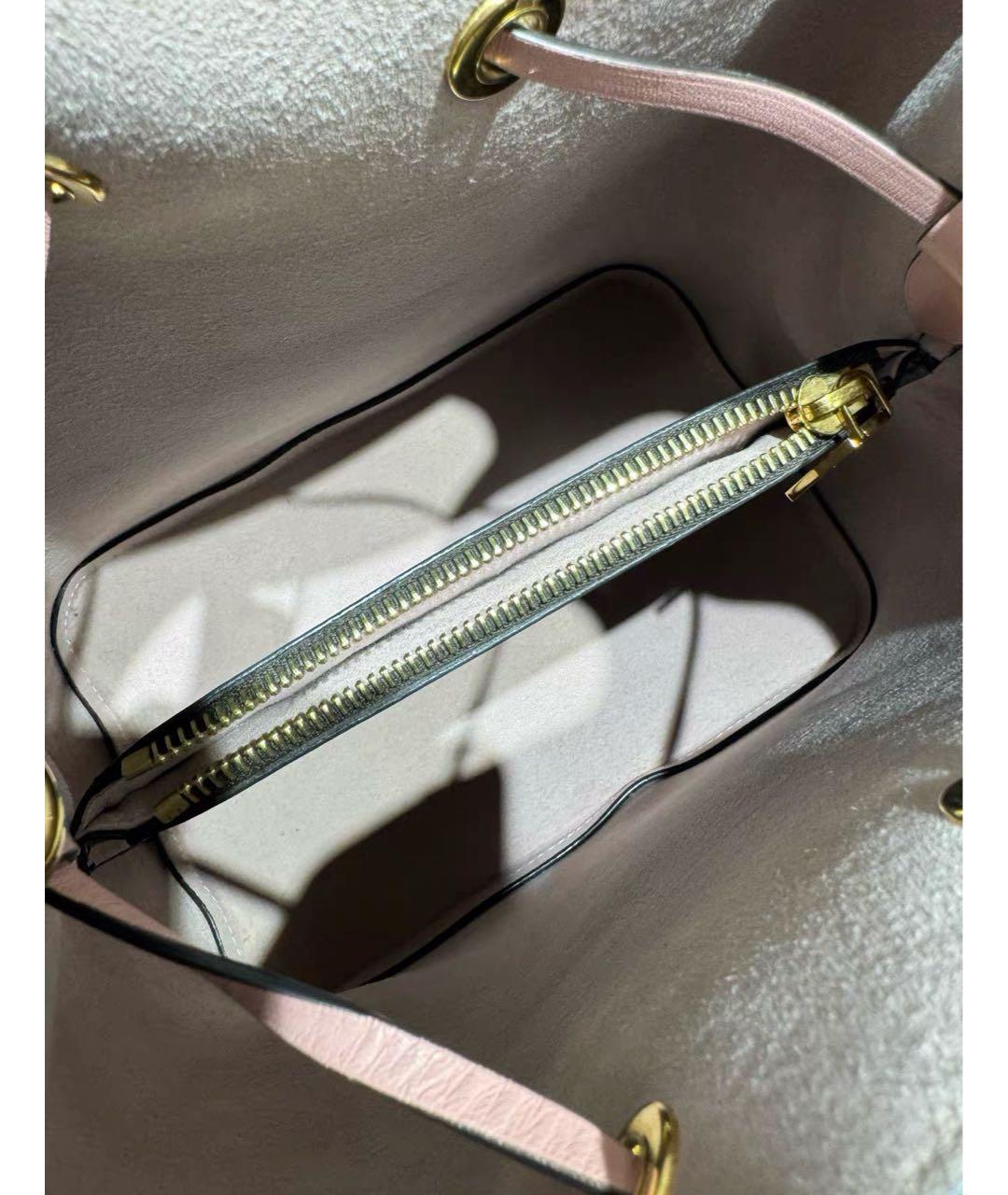 LOUIS VUITTON Розовая кожаная сумка тоут, фото 6