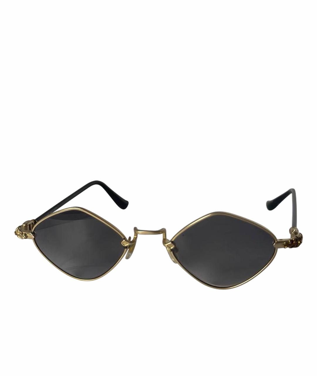 CHROME HEARTS Золотые металлические солнцезащитные очки, фото 1