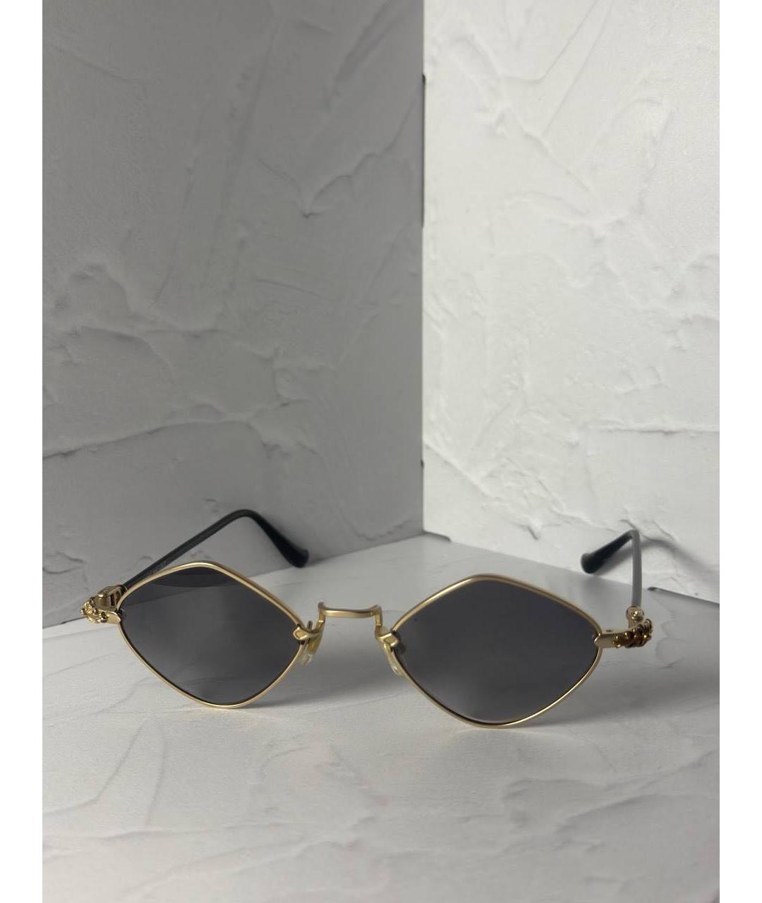 CHROME HEARTS Золотые металлические солнцезащитные очки, фото 5