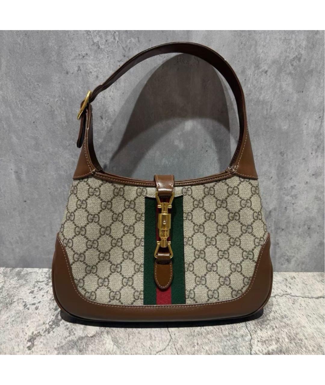 GUCCI Коричневая кожаная сумка с короткими ручками, фото 7