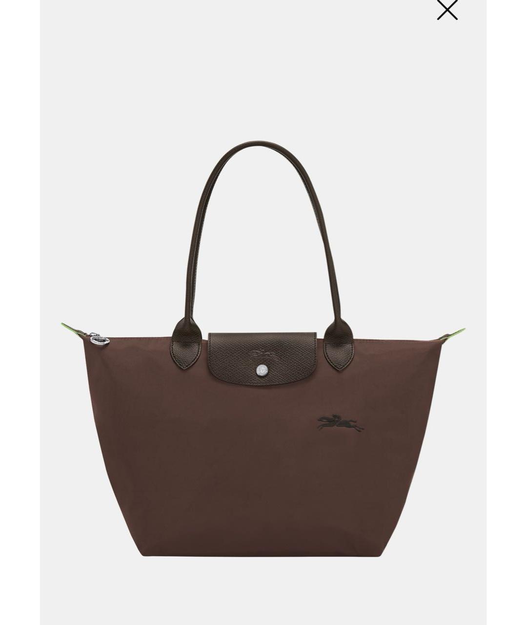 LONGCHAMP Коричневая тканевая сумка тоут, фото 9