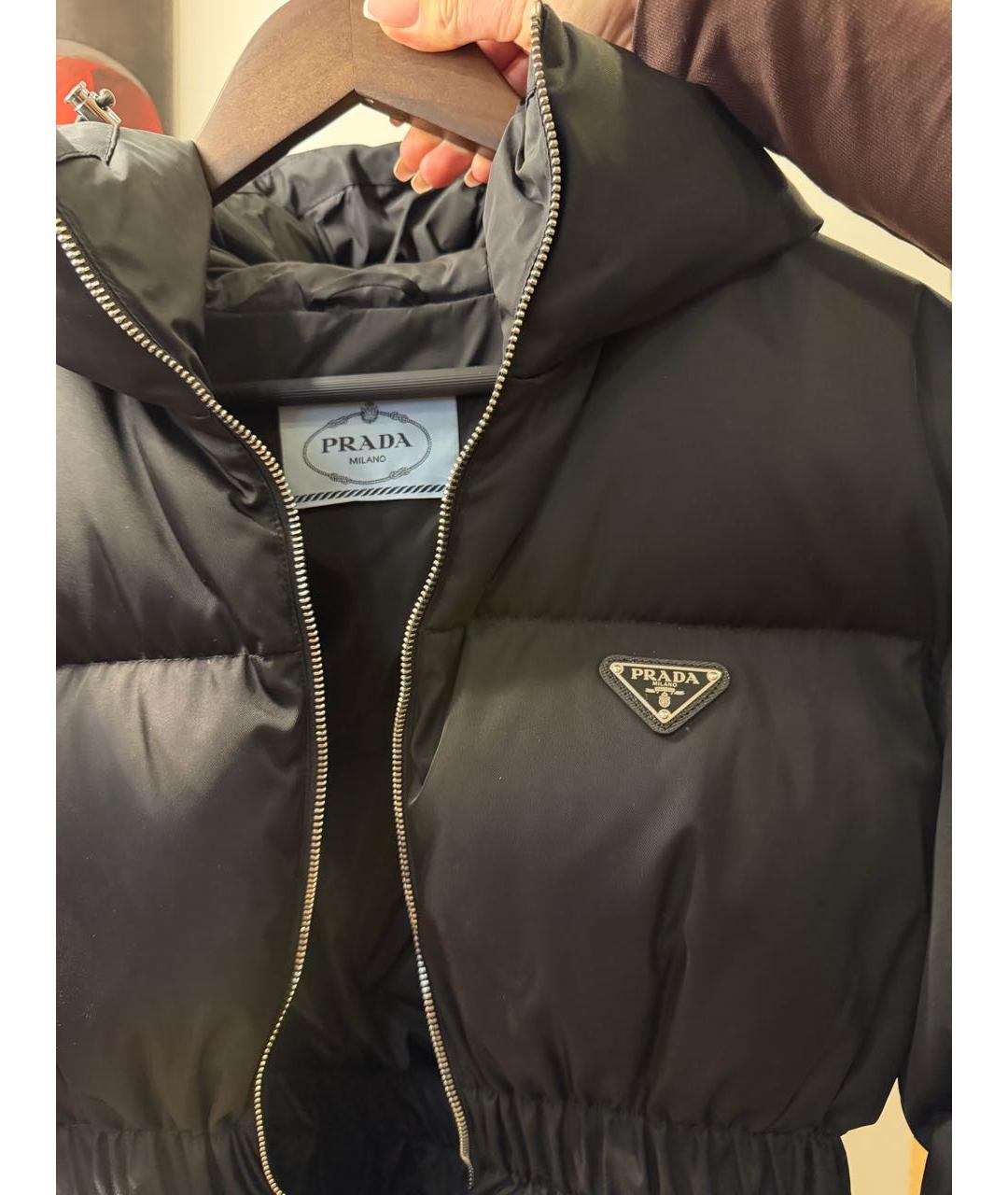 PRADA Черная полиамидовая куртка, фото 4