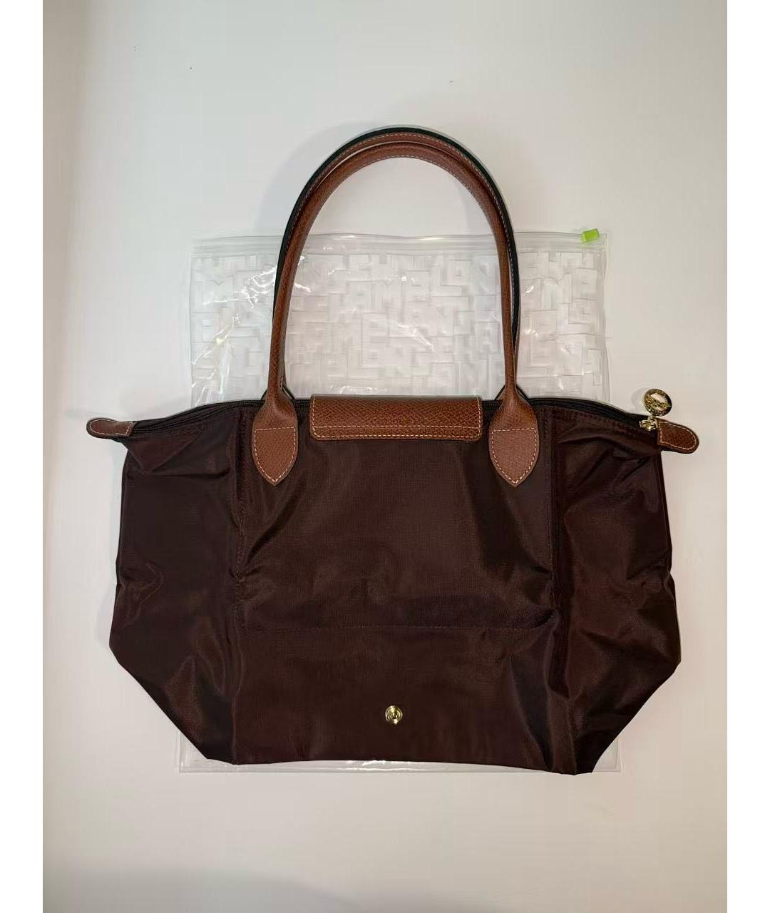 LONGCHAMP Коричневая тканевая сумка тоут, фото 7