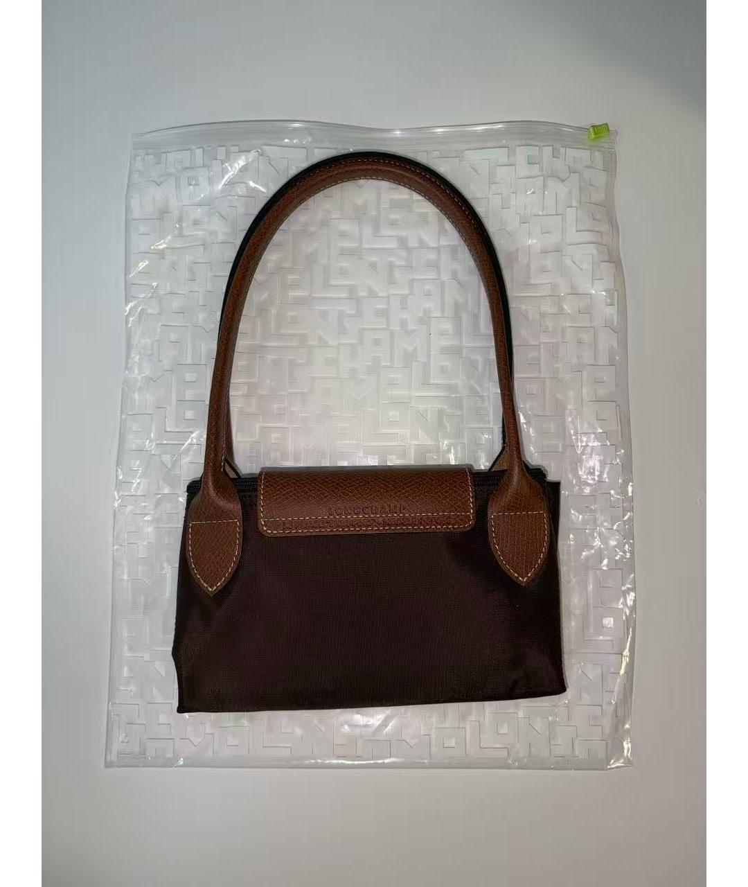 LONGCHAMP Коричневая тканевая сумка тоут, фото 5