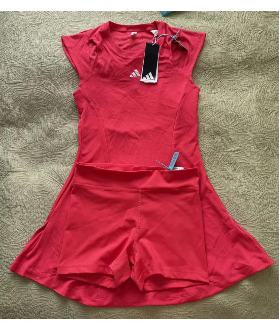 ADIDAS Красное полиэстеровое платье, фото 4