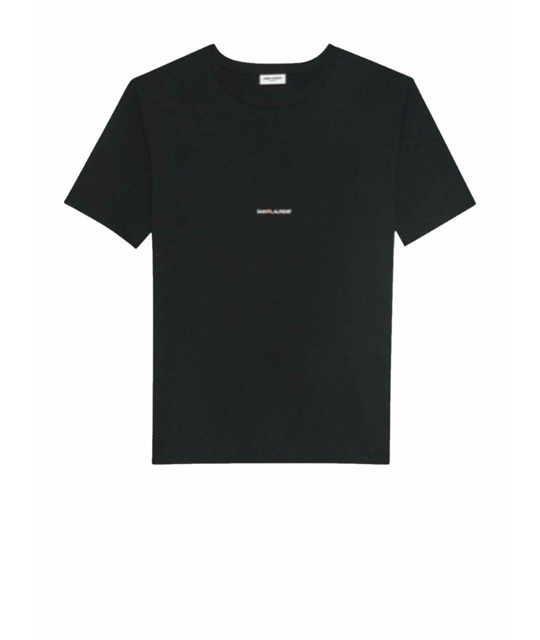 SAINT LAURENT Черная хлопковая футболка, фото 8