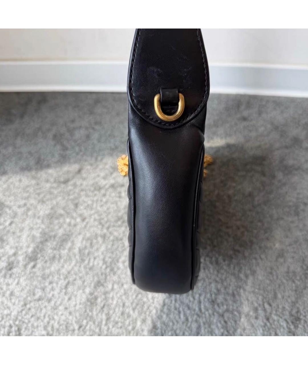 GUCCI Черная кожаная сумка с короткими ручками, фото 2