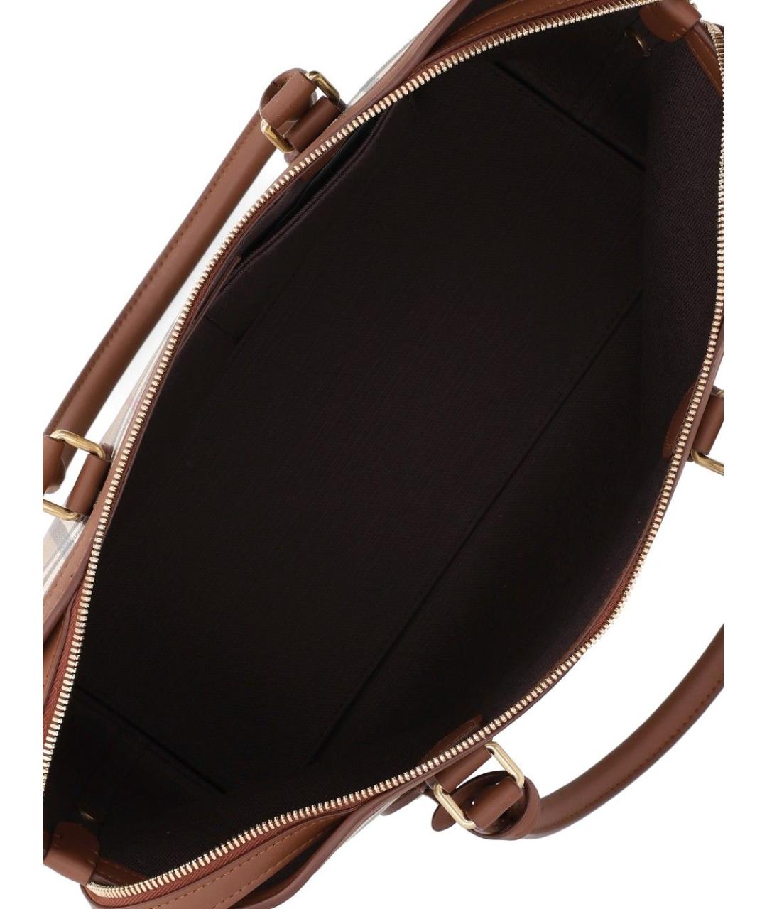 BURBERRY Бежевая сумка тоут из канвы, фото 4