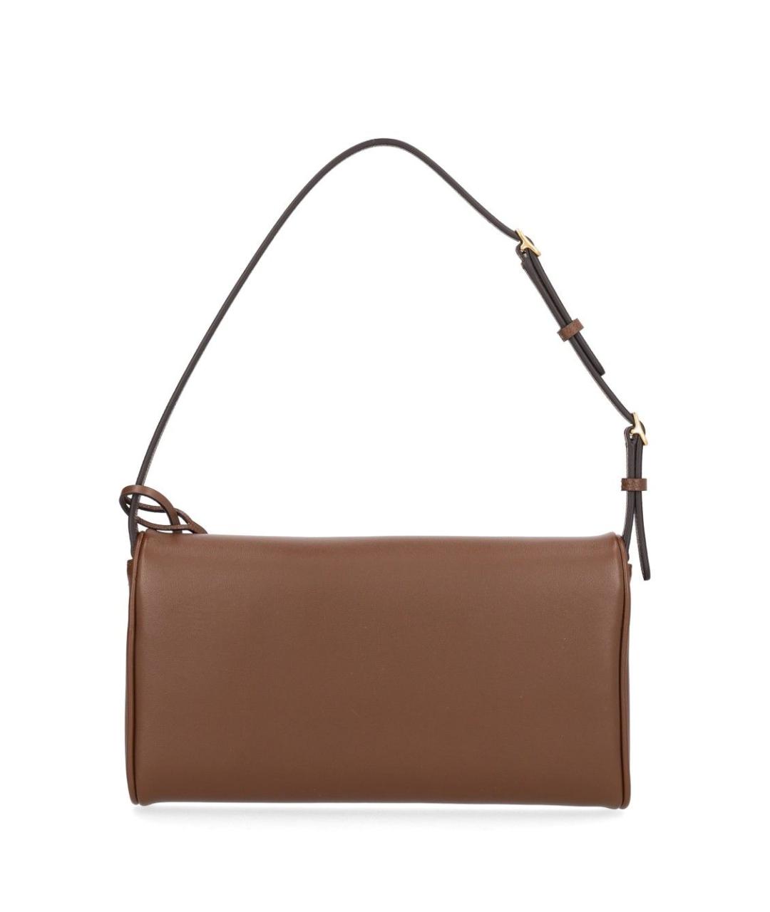 VALENTINO Коричневая кожаная сумка через плечо, фото 3