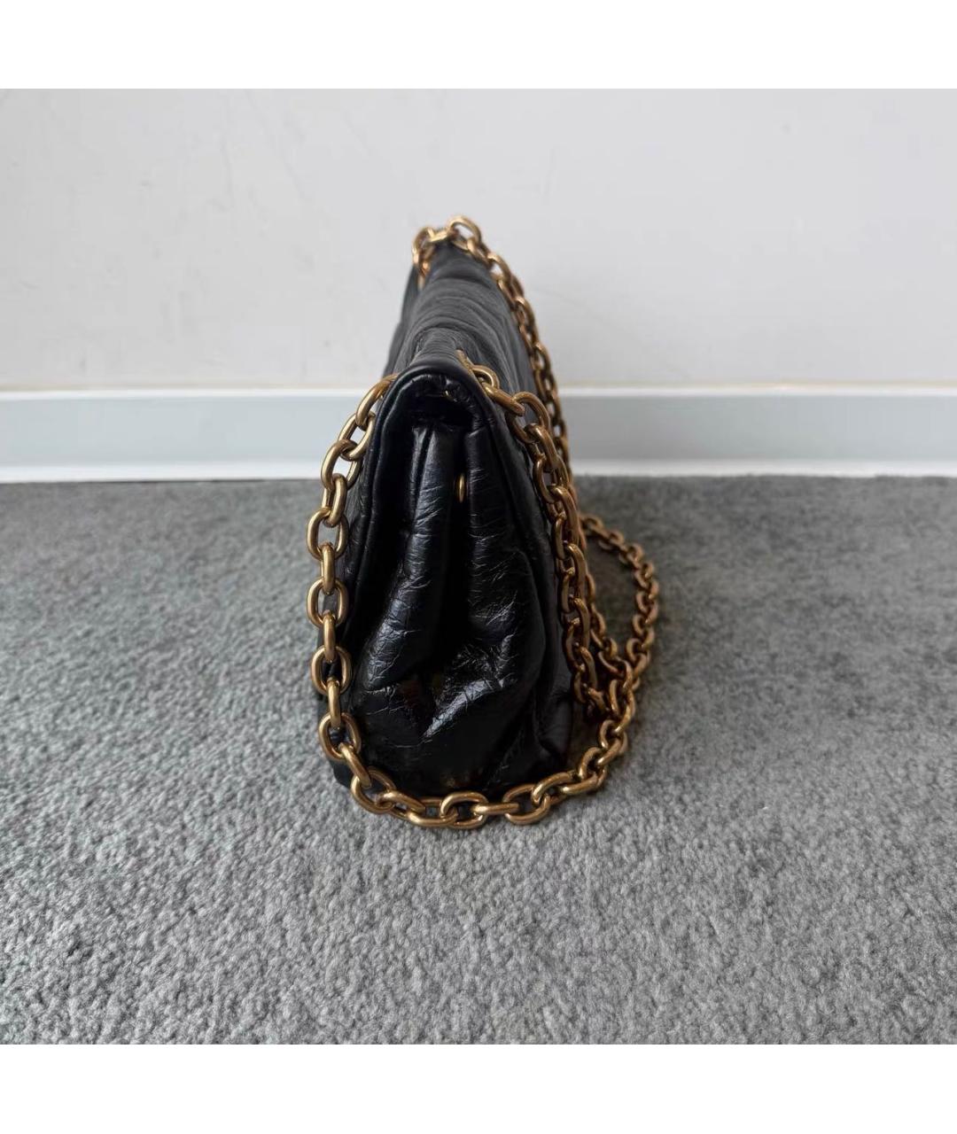 BALENCIAGA Черная кожаная сумка тоут, фото 2