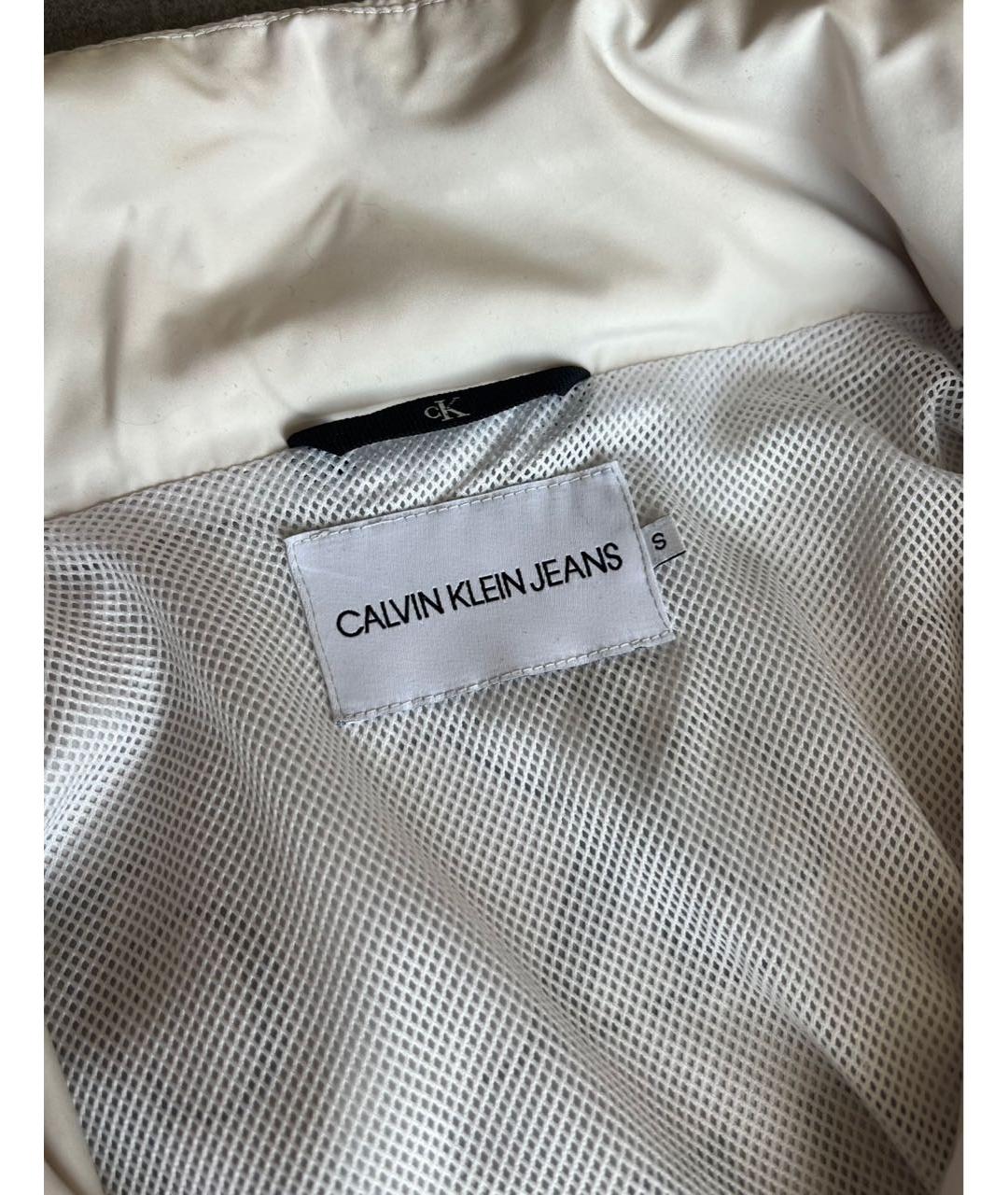 CALVIN KLEIN Бежевая полиэстеровая спортивная куртка, фото 8