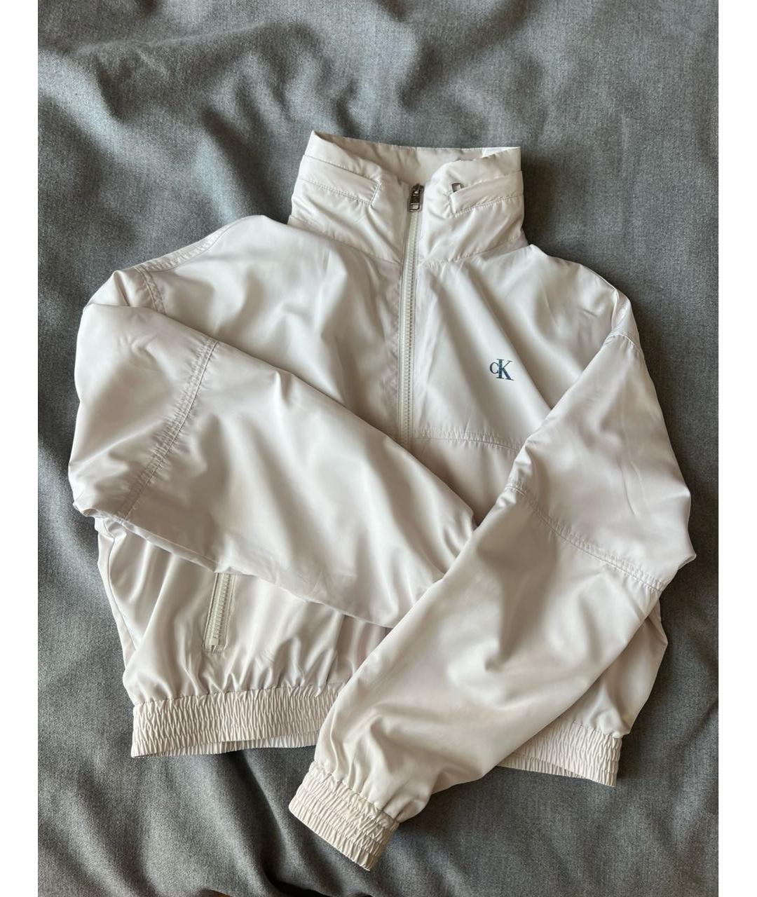 CALVIN KLEIN Бежевая полиэстеровая спортивная куртка, фото 2