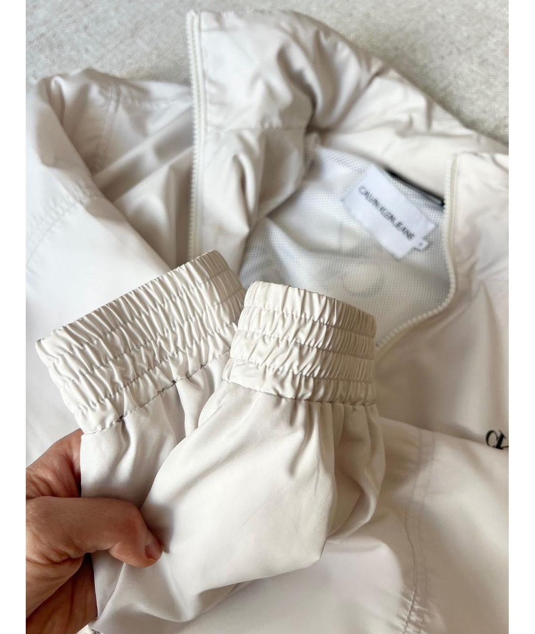 CALVIN KLEIN Бежевая полиэстеровая спортивная куртка, фото 4