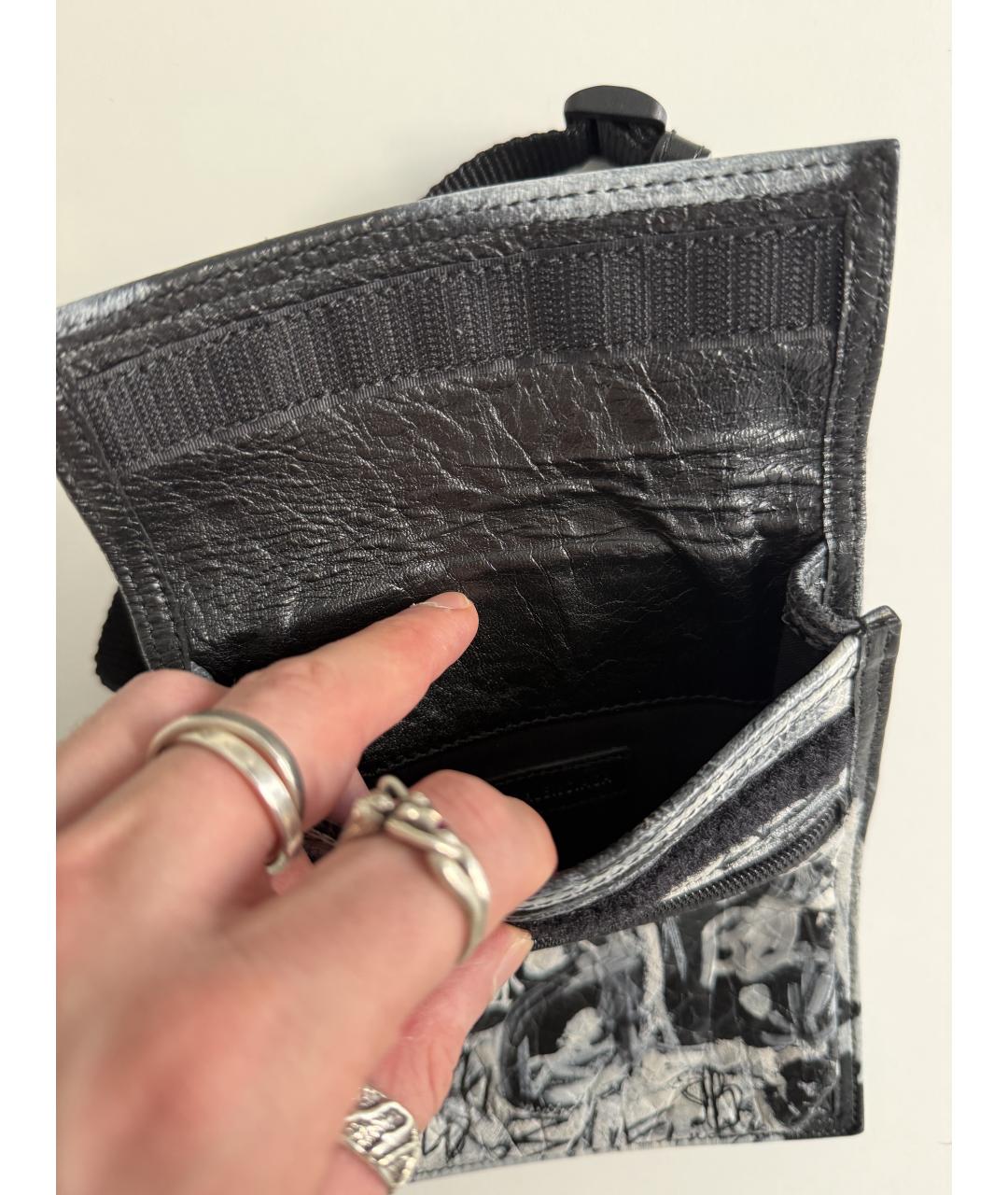 BALENCIAGA Черная кожаная сумка на плечо, фото 4