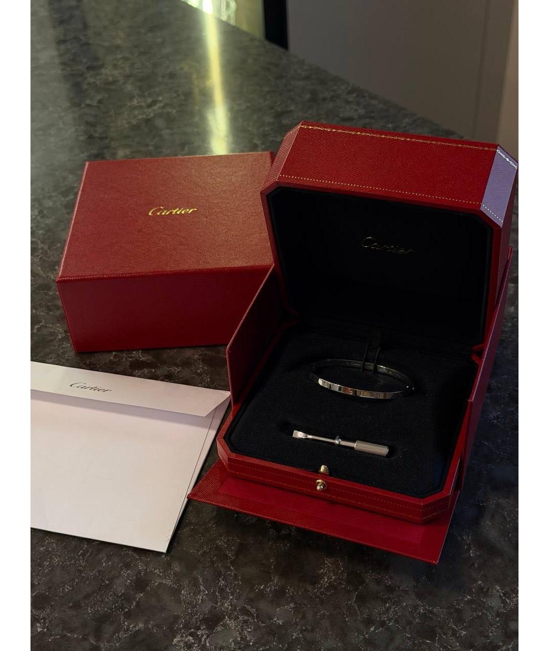 CARTIER Белый браслет из белого золота, фото 6