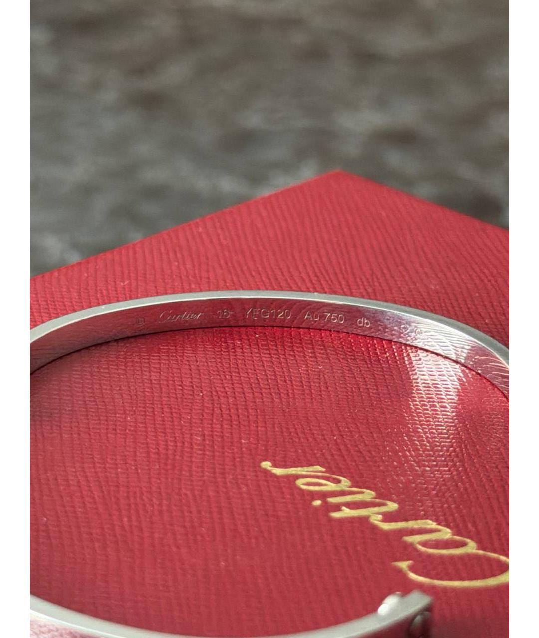 CARTIER Белый браслет из белого золота, фото 4