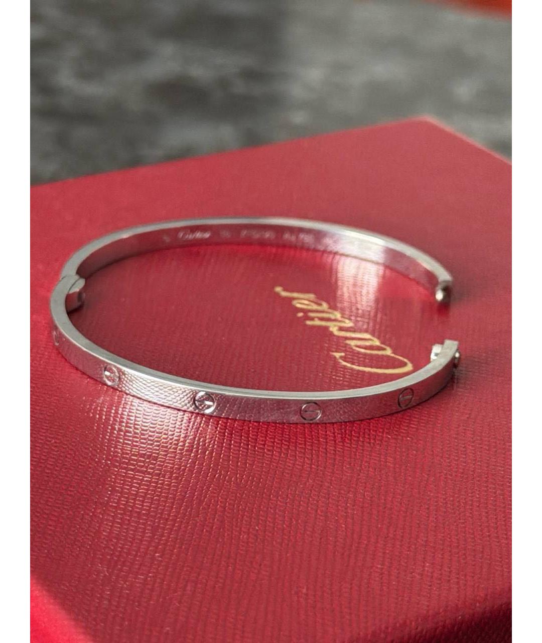 CARTIER Белый браслет из белого золота, фото 8