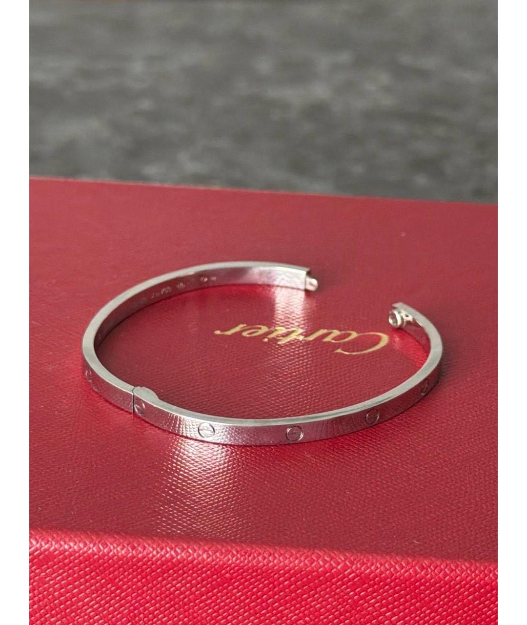CARTIER Белый браслет из белого золота, фото 2