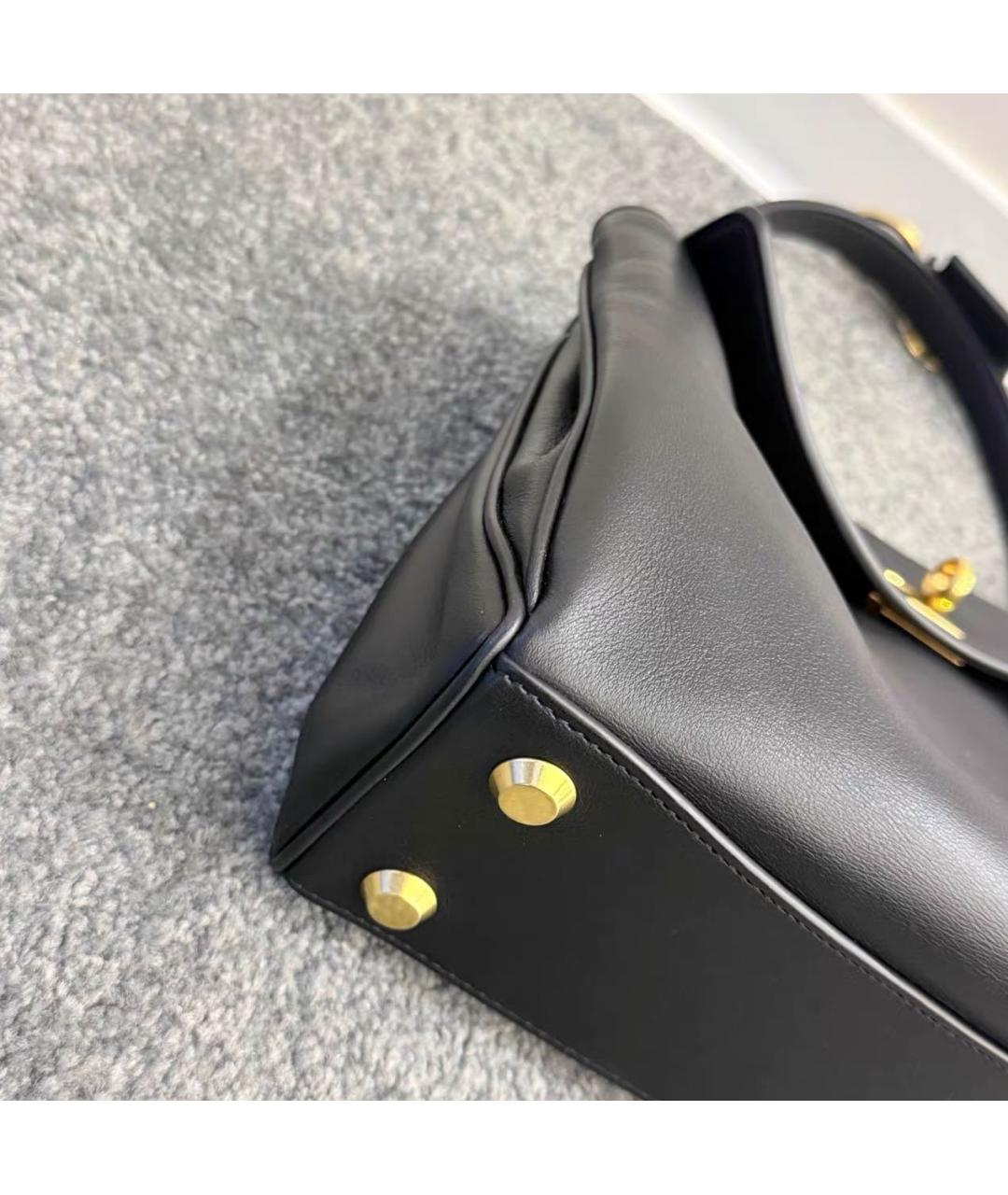 BALENCIAGA Черная кожаная сумка тоут, фото 6