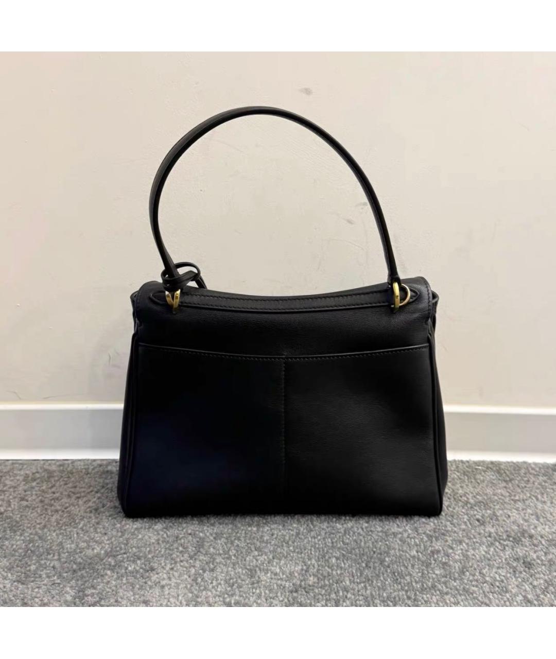 BALENCIAGA Черная кожаная сумка тоут, фото 3