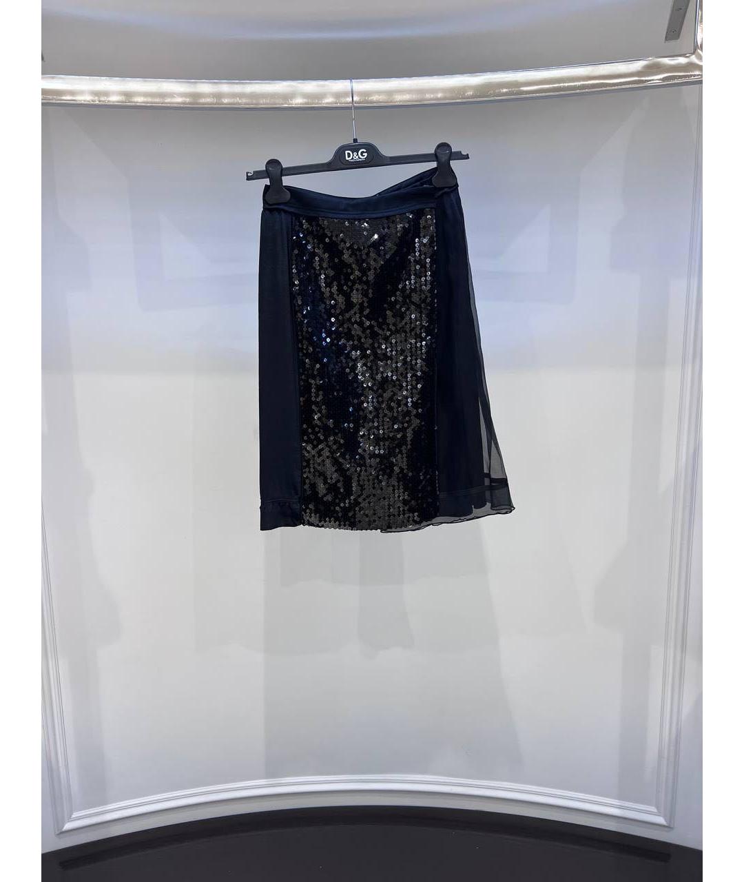 DOLCE&GABBANA Черная юбка миди, фото 3
