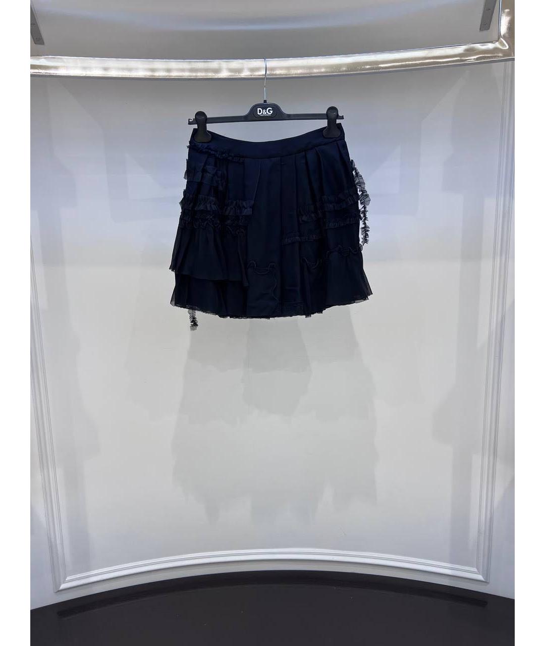 DOLCE&GABBANA Черная юбка мини, фото 3
