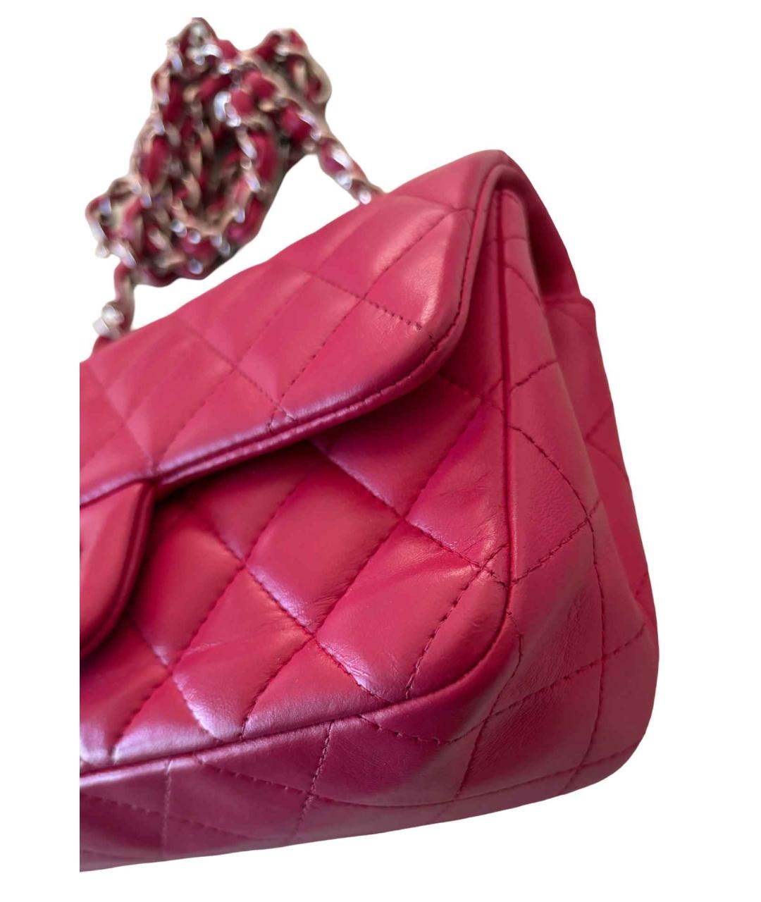CHANEL Розовая кожаная сумка через плечо, фото 4