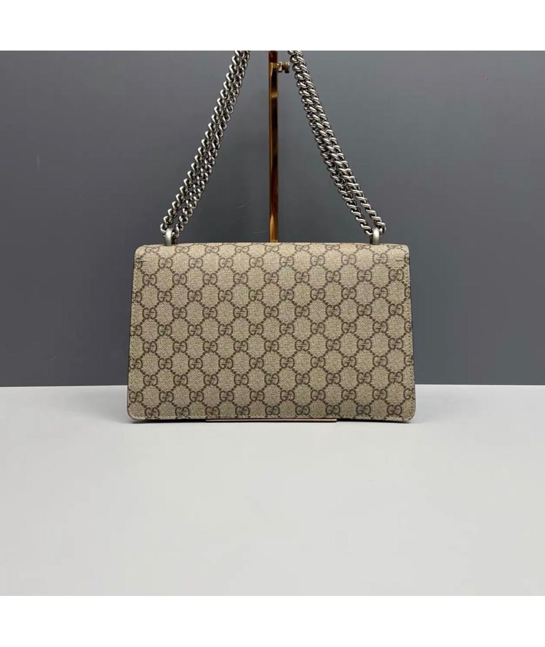 GUCCI Бежевая замшевая сумка через плечо, фото 2