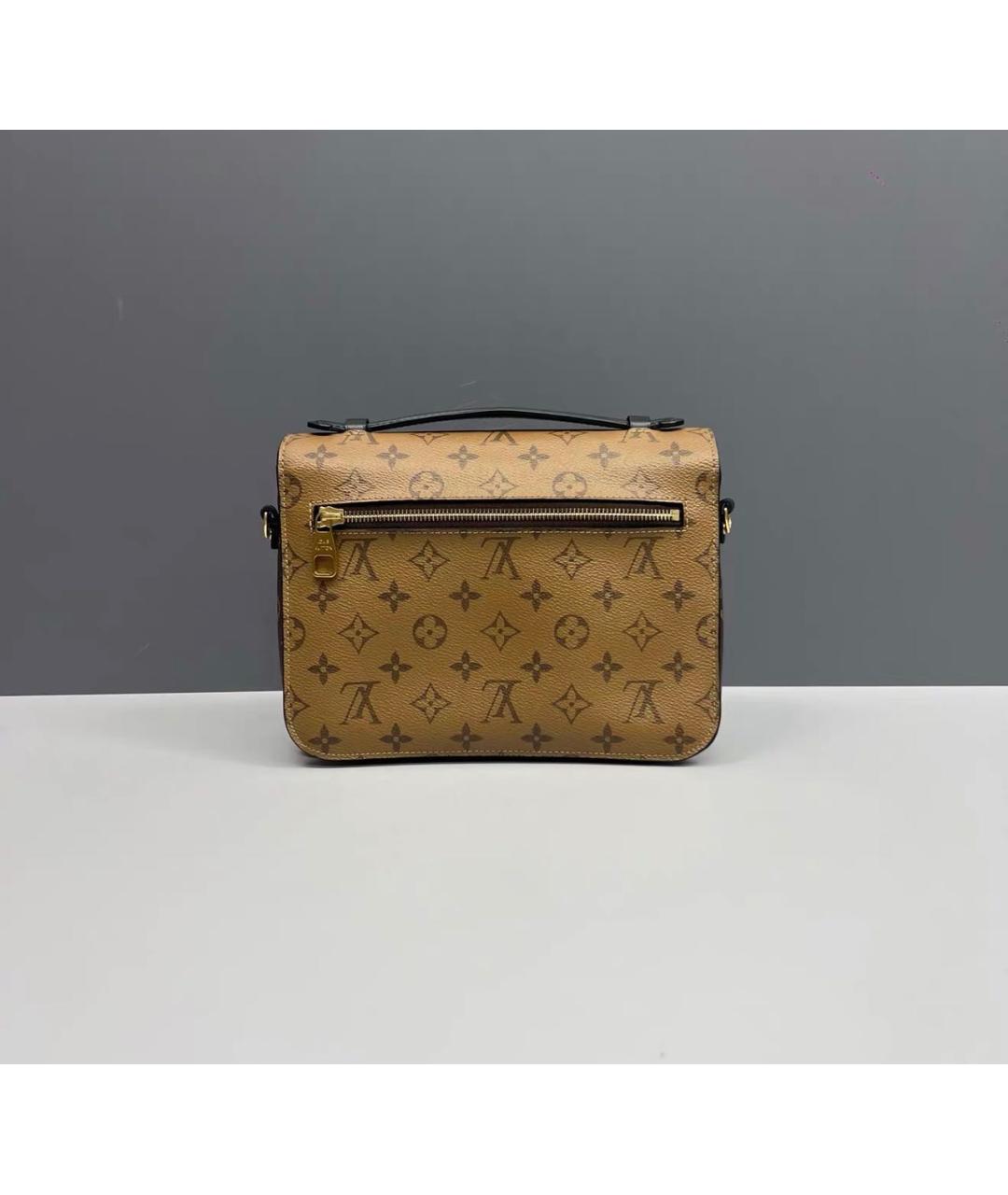 LOUIS VUITTON Коричневая кожаная сумка через плечо, фото 2