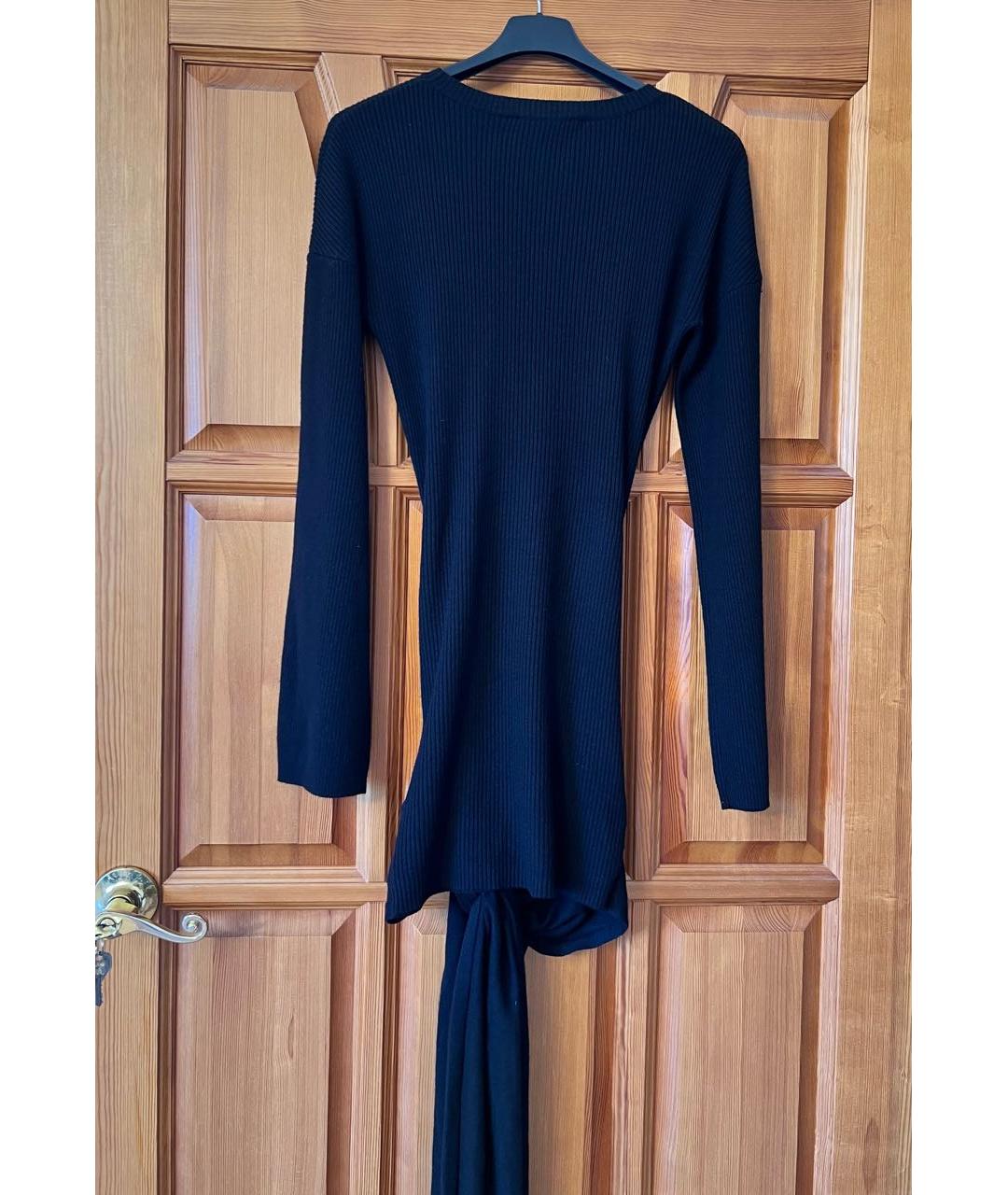 MAX MARA Черное шерстяное повседневное платье, фото 2