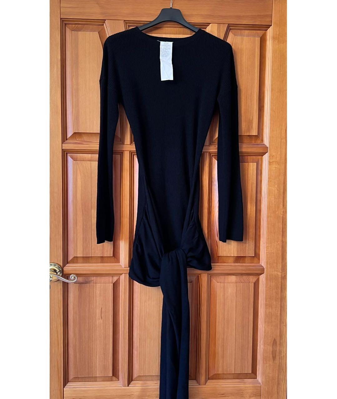 MAX MARA Черное шерстяное повседневное платье, фото 4