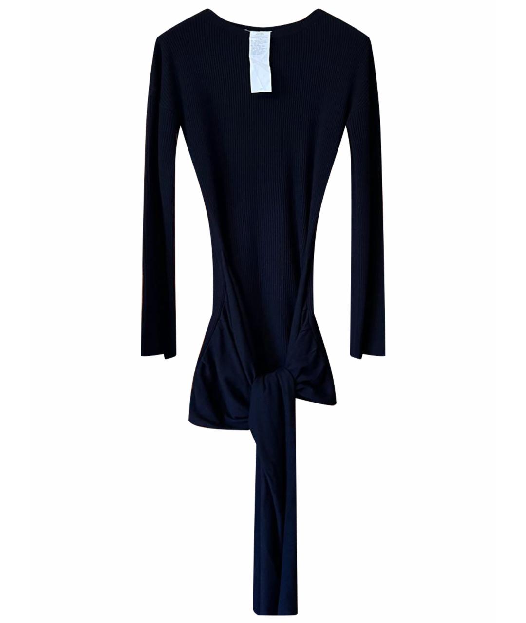 MAX MARA Черное шерстяное повседневное платье, фото 1