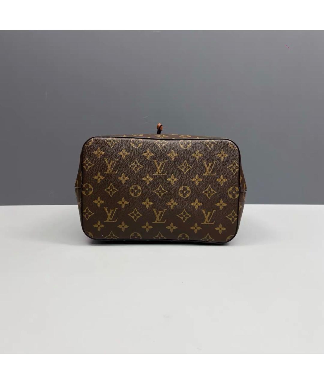 LOUIS VUITTON Коричневая кожаная сумка тоут, фото 5