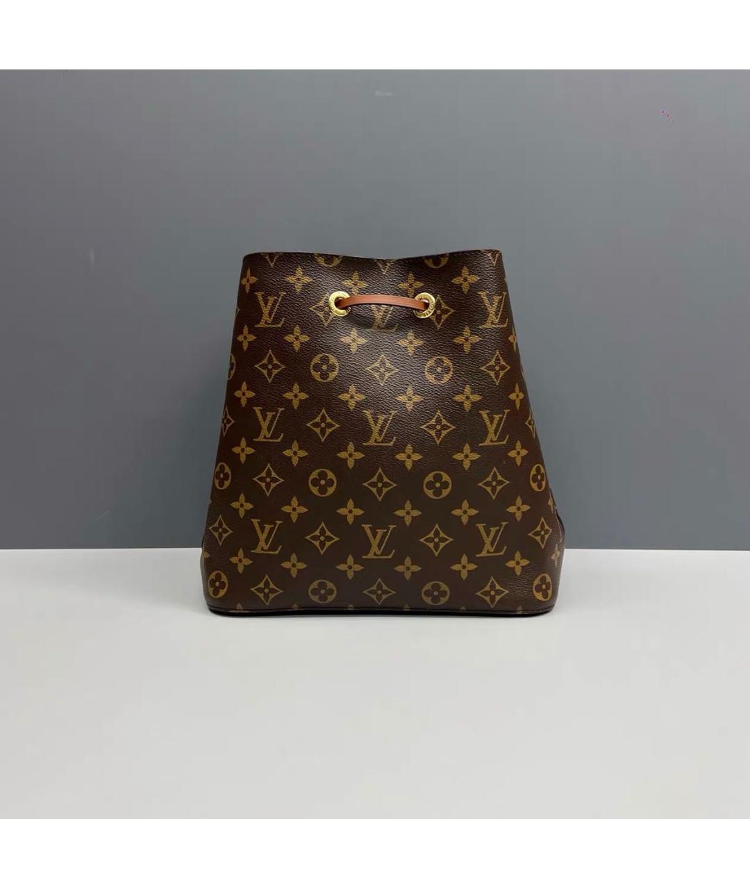 LOUIS VUITTON Коричневая кожаная сумка тоут, фото 2