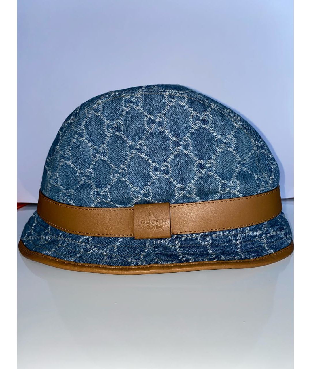 GUCCI Синяя хлопковая шляпа, фото 6