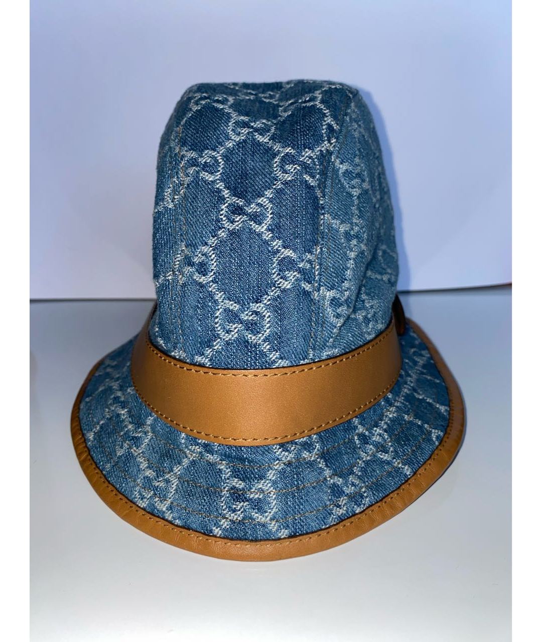 GUCCI Синяя хлопковая шляпа, фото 2