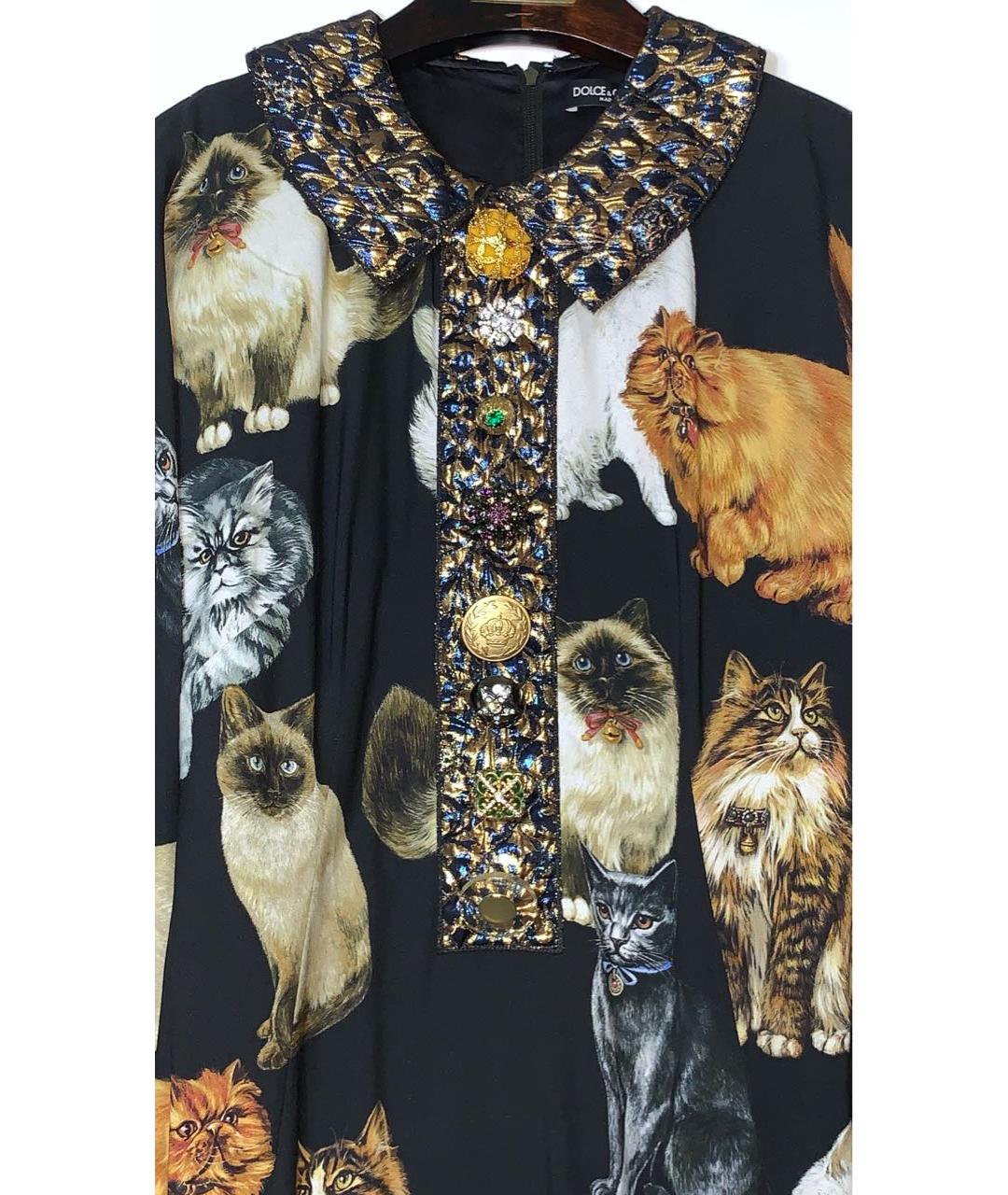 DOLCE&GABBANA Черное шелковое вечернее платье, фото 4