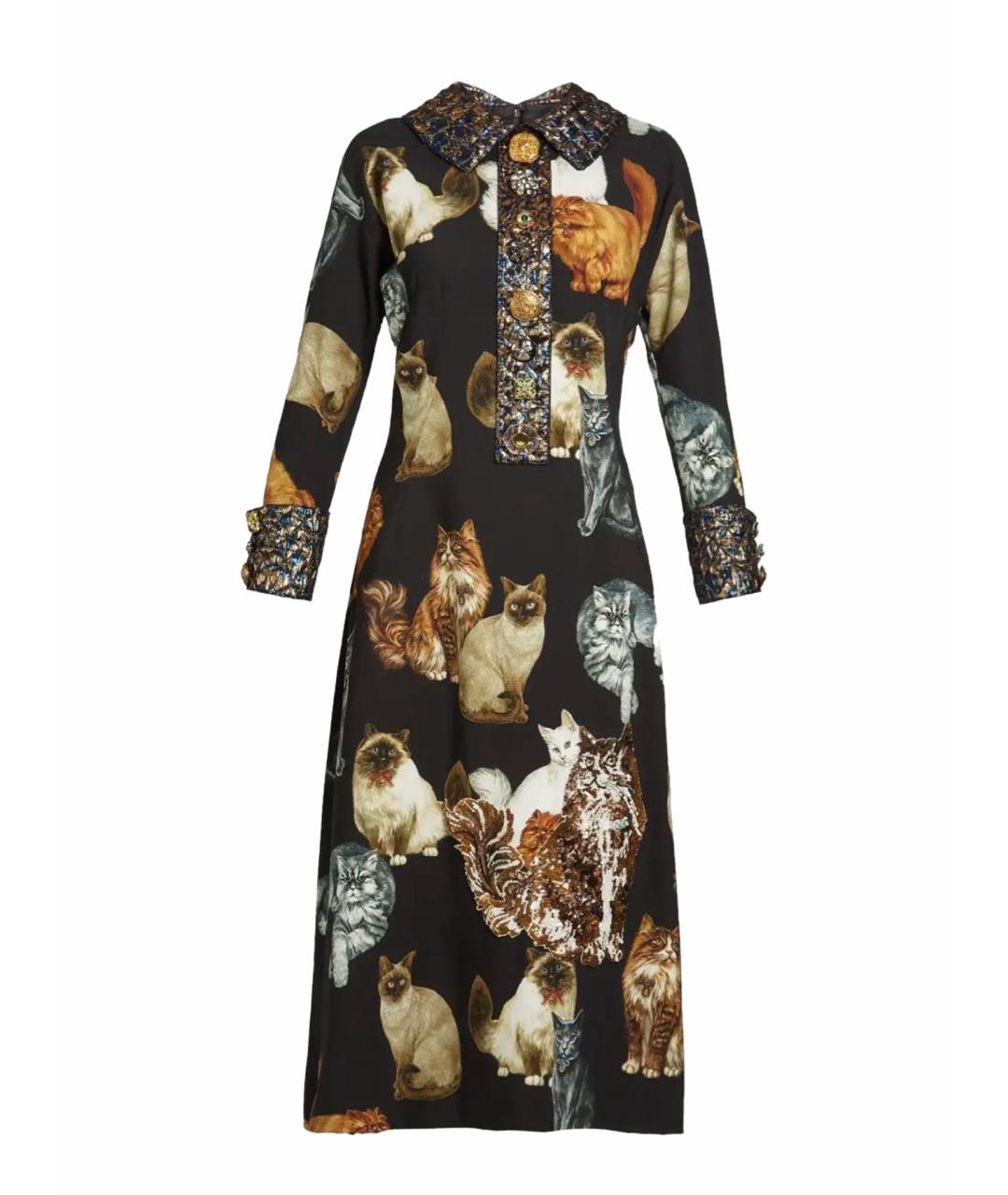 DOLCE&GABBANA Черное шелковое вечернее платье, фото 1