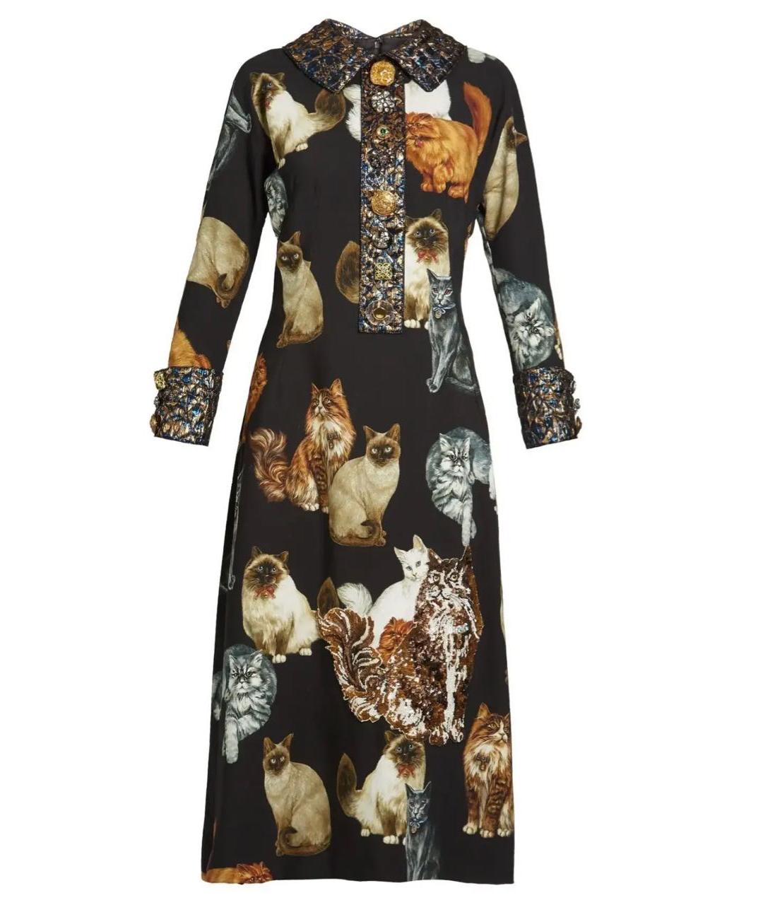 DOLCE&GABBANA Черное шелковое вечернее платье, фото 9