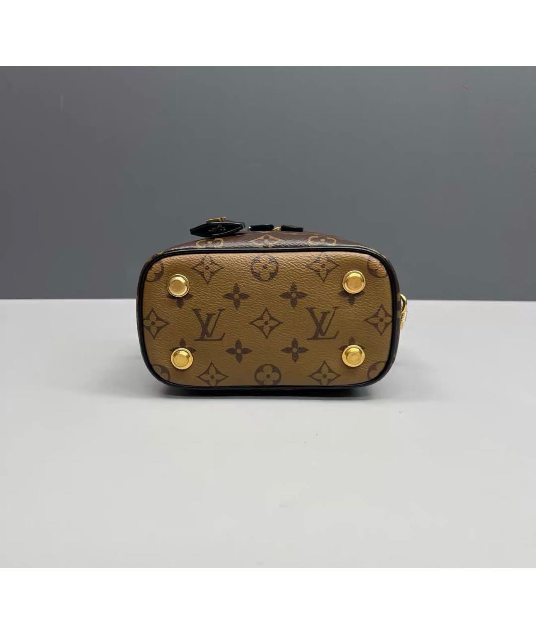 LOUIS VUITTON Коричневая кожаная сумка через плечо, фото 4