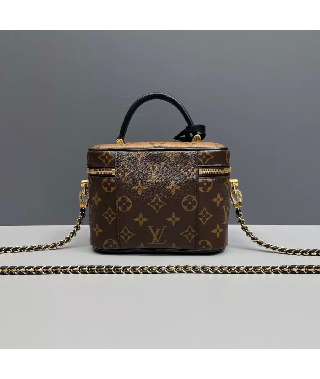LOUIS VUITTON Коричневая кожаная сумка через плечо, фото 2