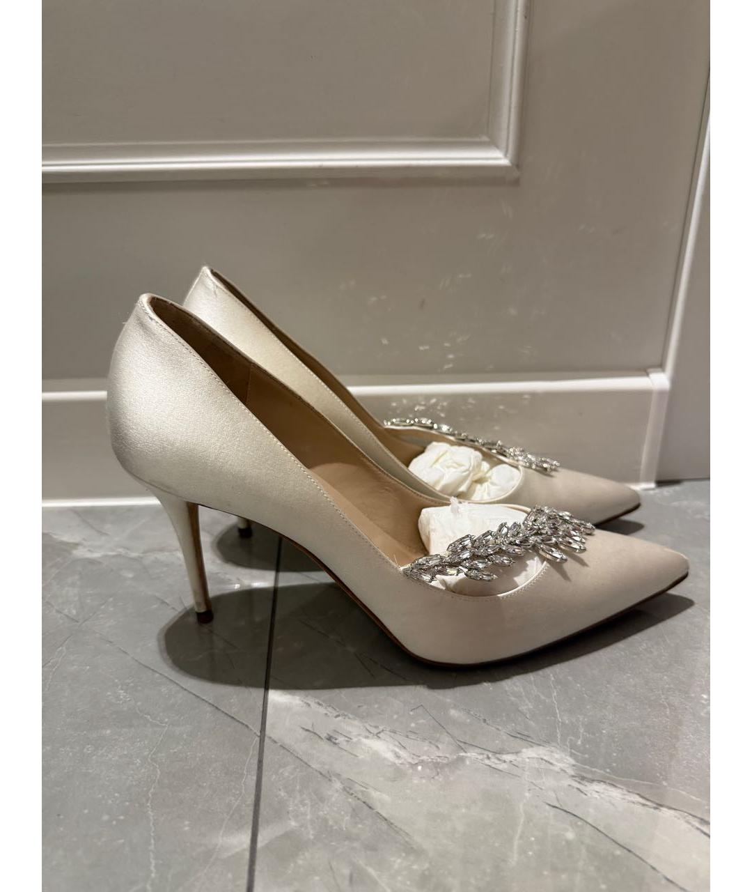 MANOLO BLAHNIK Белые текстильные туфли, фото 6