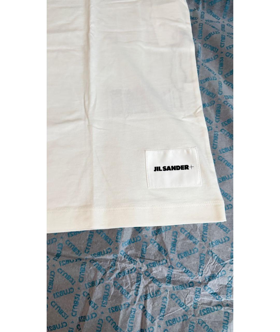 JIL SANDER Белая хлопковая футболка, фото 4