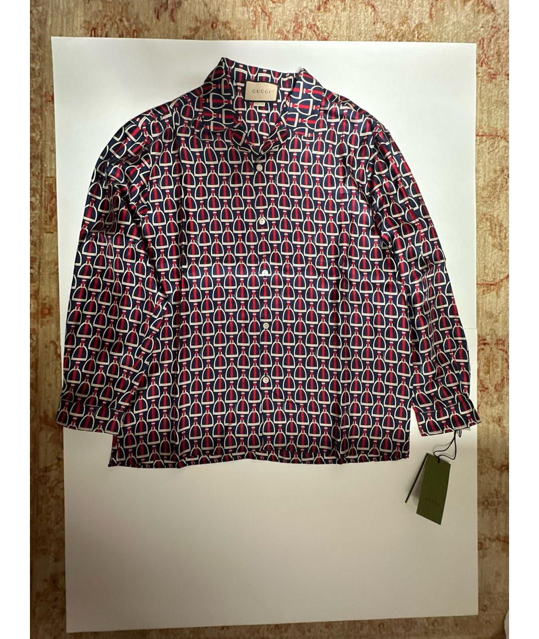 GUCCI Шелковая кэжуал рубашка, фото 9