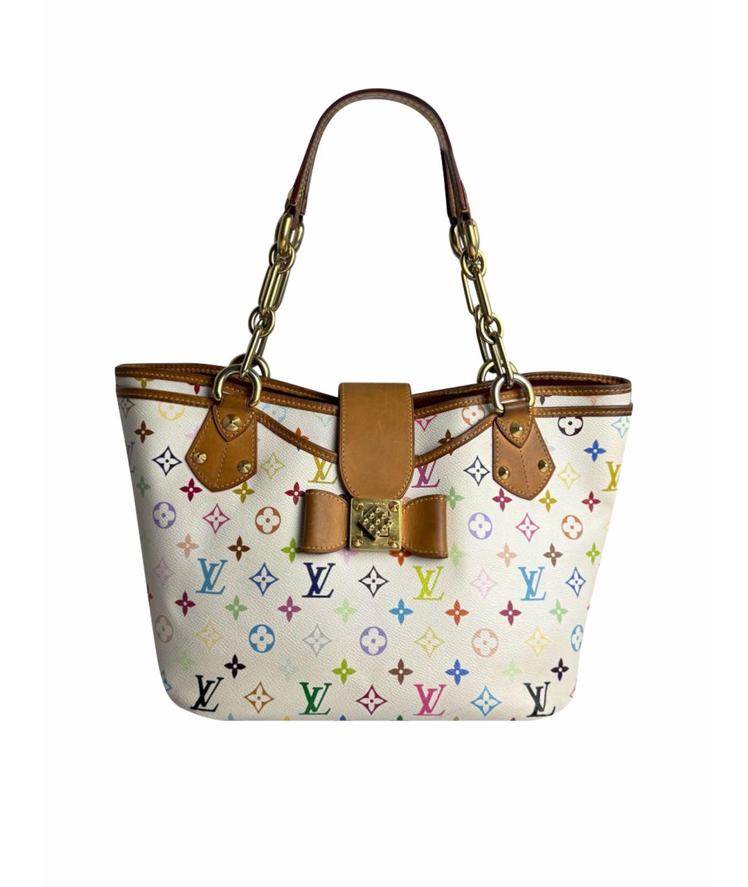 LOUIS VUITTON Белая сумка с короткими ручками из канвы, фото 1