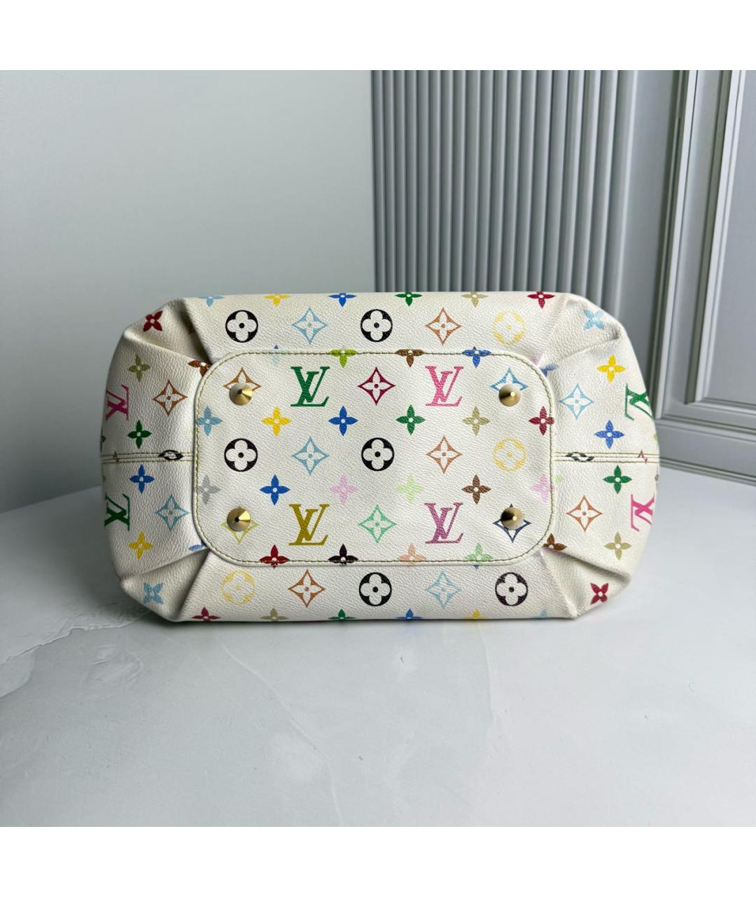 LOUIS VUITTON Белая сумка с короткими ручками из канвы, фото 8