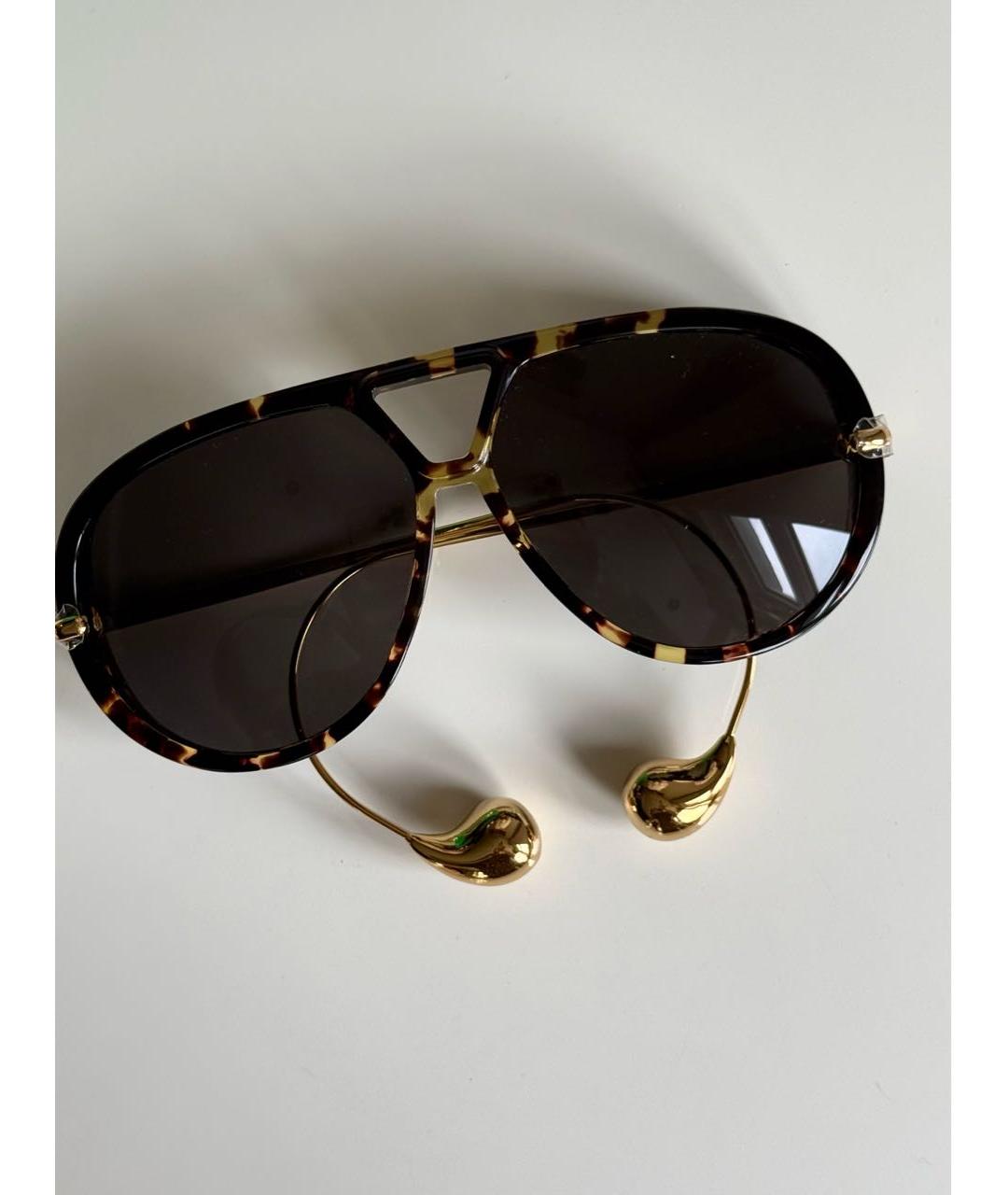 BOTTEGA VENETA Коричневые пластиковые солнцезащитные очки, фото 4