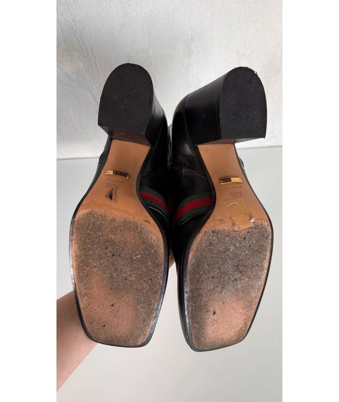 GUCCI Черные кожаные ботильоны, фото 8