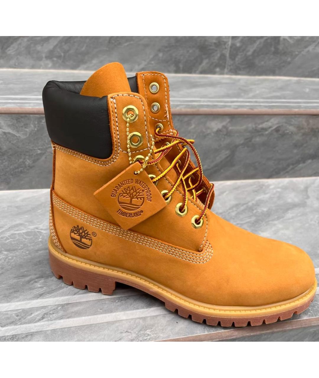 TIMBERLAND Горчичные кожаные высокие ботинки, фото 8