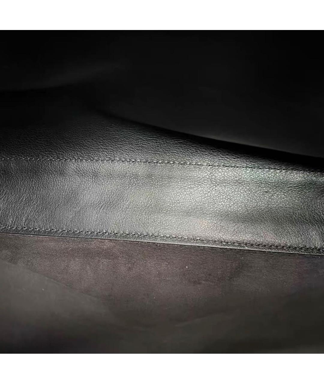 FENDI Черная кожаная сумка тоут, фото 7